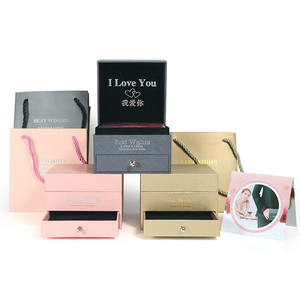 Vente directe d'usine <span class=keywords><strong>Roy</strong></span>, 9 pièces, boîte à bijoux à double tiroir recouverte de fleurs immortelles - Product Image 2