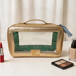 Bolsa de Almacenamiento de Mahjong Moderna y Lujosa, Ecológica, Impermeable, Plegable, Transparente, de PVC, con Cierre y Flecos, Estilo Americano, <span class=keywords><strong>para</strong></span> <span class=keywords><strong>Póker</strong></span> - Product Image 3