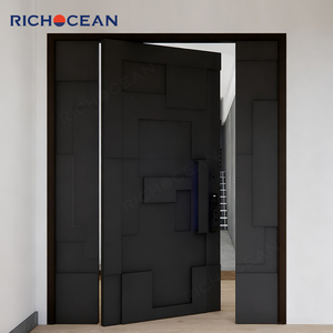 Porte d'entrée pivotante blindée gravée en 3D RICHOCEAN, style américain, anti-effraction, avec serrure intelligente - Product Image 3