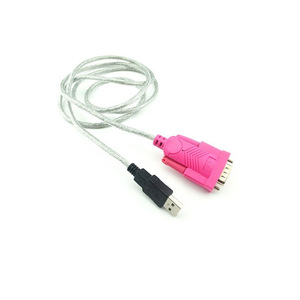 <b>Usb</b> <b>To</b> Rs232 Cable 1.5M <b>Serial</b> Adapter For Computer Data Transfer Pink Connector - Product Image 1