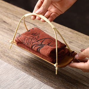 Handmade Bamboo Portable <b>Snack</b> <b>Tray</b> With Handle Multifunctional Serving <b>Tray</b> For Tea And <b>Snacks</b> - Product Image 4