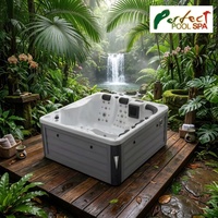 Baignoire Spa Jacuzzi Autoportante d'Intérieur en Acrylique de Qualité Supérieure avec Massage par Hydrothérapie pour Villa