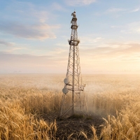 Torre de Acero Angular Galvanizada por Inmersión en Caliente Anticorrosión, Autoportante, de 15m-60m, para Antena 4G 5G, Mástil de Telecomunicaciones