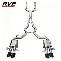 Échappement Catback pour BMW M5 F10 M6 F06 F12 F13 S63 4.4T V8, silencieux Axleback, commande à distance, acier inoxydable 1,5 mm, poli miroir