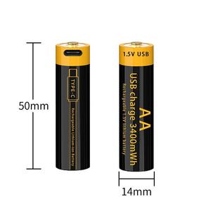 AA Bất Dung Lượng Cao 3400MAh Có Thể Sạc Lại Pin Cho Đồ Chơi Bàn Phím Chuột Không Dây Lâu Dài 1.5V USB Pin - Product Image 1