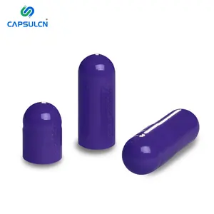 CapsulCN 모든 자주색 보라빛 자수정 포도 Customizable 색깔 로고 로즈 보라빛 젤라틴 빈 캡슐 크기 0 주문 캡슐