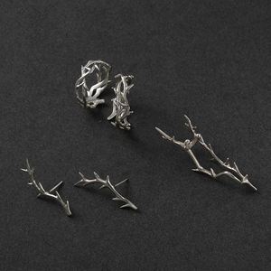 Men's Retro Hip-Hop Punk Style Vintage Open <b>Ring</b> Adjustable Copper Thorns <b>Couple</b> Finger <b>Ring</b> Resizable for Lovers' Comfort - Product Image 3