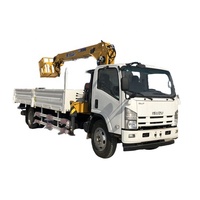 Dongfeng 6 pneus légers 4 tonnes 5 tonnes 6 tonnes 8 tonnes 10 tonnes 4200mm de longueur Box Dumper télescopique grue droite camions avec godet