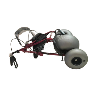 KSM-SW3 pieghevole da spiaggia <span class=keywords><strong>con</strong></span> <span class=keywords><strong>freno</strong></span> <span class=keywords><strong>a</strong></span> <span class=keywords><strong>mano</strong></span> regolabile in altezza e pneumatici Sand-Friendly Walker per passeggiate in mare sicure - Product Image 1