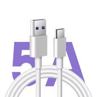 Cable Adaptador USB Tipo C de 0.25M, Cable de Carga Rápida 3.0 de 5A, Cable de Datos para Cargador USB-C con Función de Carga Rápida de 3A