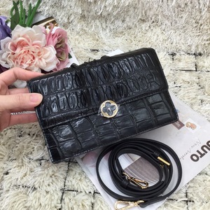 Bolso de lujo de piel de cocodrilo para mujer, bandolera de moda, bolso de mano de lujo para chicas, 100% piel de cocodrilo auténtica, bandolera. - Product Image 1