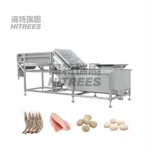 Máquinas de procesamiento de pescado de alto rendimiento Equipo de acristalamiento y cobertura de hielo Camarón Glazer para la venta