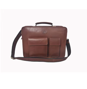 Genuine Leather Zipper Laptop Bag for Men Premium Business Briefcase <b>Office</b> Shoulder Bag Professional <b>Computer</b> Travel Case - Product Image 2
