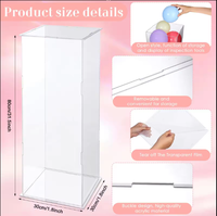 Cube acrylique présentoir gâteau stand mariage décor centres de table fête d'anniversaire événement décor toile de fond base acrylique piédestal support
