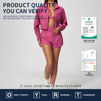 Pakaian Olahraga Baru dari Pabrik, Set Outerwear Kasual, Bahan Elastis Tinggi, Cepat Kering, dan Bernapas