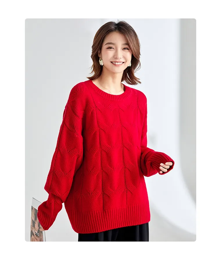 Guaranteed Quality Proper Price Cable Knitted White Women Winter Sweaters