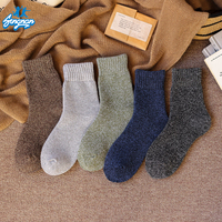 Chaussettes en coton épaisses pour hommes, chaussettes d'hiver chaudes et décontractées avec rembourrage intérieur en boucle