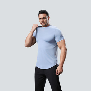 Camisetas Deportivas para Hombre, Cuello Redondo, Gimnasio, Alta Elasticidad, Secado Rápido, Diseño de Dobladillo Curvo - Product Image 5