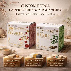 Custom Paper Retail Packaging Box | Embossed & Hot Foil Printed Box for Gifts, Tea, Snacks, Cookies & Nuts