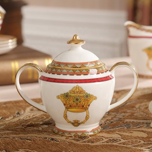 Direct Sell 15 Pcs Nordic Royal Kitchen Accessories Gold Plated Handle Ceramic Coffee <b>Set</b> - Product Image 3