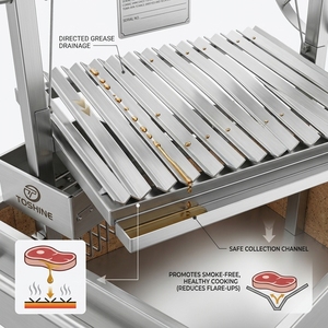 Parrilla Argentina Santa María <span class=keywords><strong>de</strong></span> Acero Inoxidable Empotrable <span class=keywords><strong>con</strong></span> Asador a <span class=keywords><strong>Leña</strong></span> para <span class=keywords><strong>Cocina</strong></span> Exterior - Product Image 6