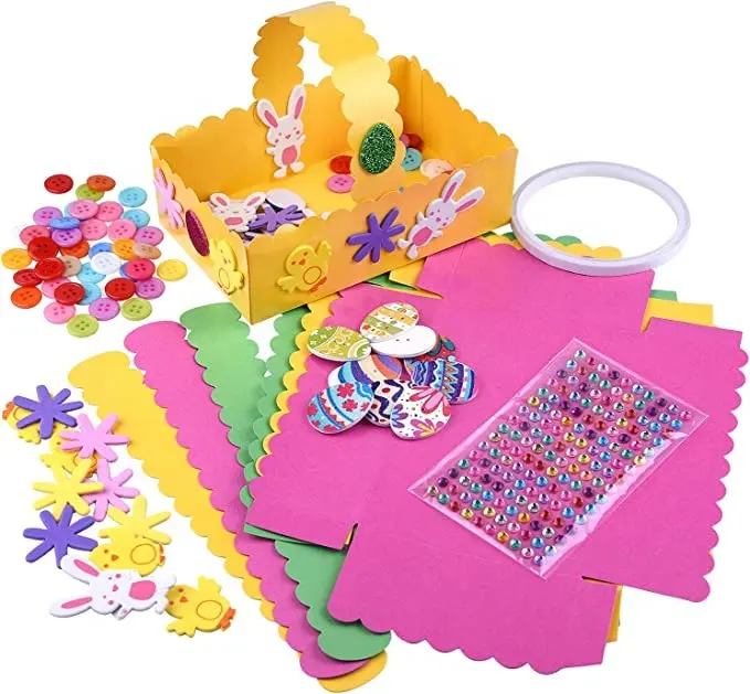 Ostern kreative Paste Spielzeug Aufkleber Handwerk Papierkorb