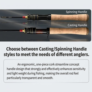 Caña de Pesca de 5 pies, 5 pies 6 pulgadas, 6 pies, de Acción Rápida UL, <span class=keywords><strong>2</strong></span> Piezas, con Anillas Fuji, Punta Compuesta de Espiral Invertida de Alto Carbono, Mango de Corcho, para Spinning y Casting, <span class=keywords><strong>2</strong></span>-6 lb, 1-8 g - Product Image 4