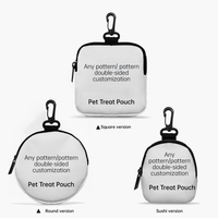 Sac à friandises pour chien personnalisé en PVC imprimé avec des pattes, imperméable, multifonctionnel, avec fermeture éclair, pour l'entraînement des chiens