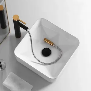 Stripe Design Chaozhou Ceramic Art Countertop Porcelain Wash Basin Bowl White Bathroom Sink