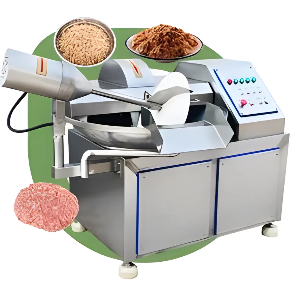 Silencioso Automático Congelado Cortador De Tigela De Carne E Mix Emulsionante De Corte 10L Roxo Repolho Presunto Máquina De Corte De Porco