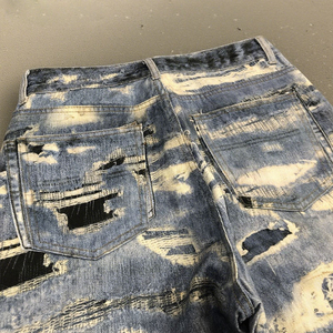 Chất Lượng Cao Cổ Điển Tùy Chỉnh Người Đàn Ông Của Quần Jean Nhà Sản Xuất Cotton Nặng Baggy Ý Nguyên Rộng Chân Selvedge 3D In Rắn Rửa Sạch - Product Image 5