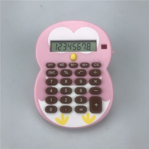 Mini Owl Calculator 8 Digits Battery Powered Cute Cartoon Student Gift Colorful Design - Product Image 3