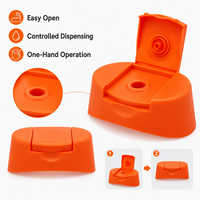 Bouchon à clapet en PP anti-fuite avec valve en silicone pour bouteilles de miel, sirop et sauces