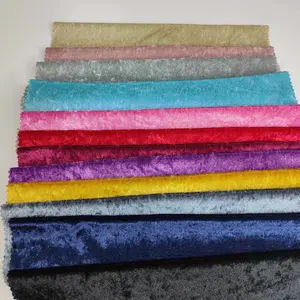 Verkauf Neueste Hochwertige Ice Crushed Velvet Velours Strick Polyester Stoff Glänzender Stoff für Kleidungs stücke