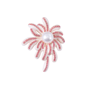 Joyería Infantil, Broches de Flores de Cristal Multicolores Chapados en Plata de Aleación, para Regalo, Fiesta, Boda, Venta Directa de Fábrica - Product Image 1