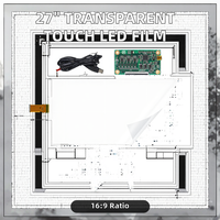 Écran tactile interactif de tablette LED transparent de 27 pouces, nouveau, USB, écran tactile capacitif 16:9 pour la série professionnelle, nano étanche