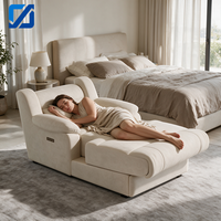 Canapé inclinable électrique moderne en cuir véritable, dossier réglable, design modulaire, confortable pour salon et chambre à coucher