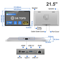 Sistema de Pantalla Táctil Industrial KDS para Cocina, 21.5 Pulgadas, Android 13 RK3588S2 Octa-core, PC Táctil para Restaurantes Inteligentes