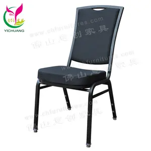 YC-ZG25-01 High Quality Wholesale Black Steel Hotel Banquet Chair