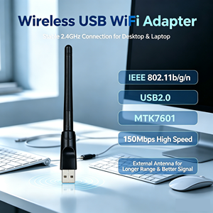 IFA01 Adaptateur réseau Wi-Fi USB sans fil 150 Mbps 2,4 GHz, carte adaptateur réseau externe USB2.0 MTK7601 - Product Image 4