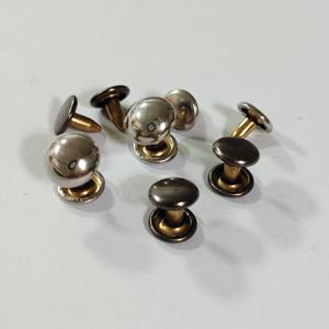 Remache de metal de níquel con pasador de tapa de doble cúpula <span class=keywords><strong>para</strong></span> bota de zapatos de mujer <span class=keywords><strong>para</strong></span> prendas y bolsos de cuero Remaches decorativos de tacón superior - Product Image 1
