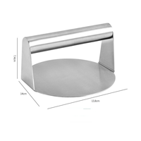 Presse à viande manuelle en acier inoxydable pour hamburgers, outil de pressage de galettes de viande rondes et carrées pour usage domestique, vente en gros