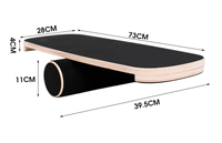 Tabla de Equilibrio de Madera de Alta Calidad con Rodillo, Multifuncional, para Ejercicios Corporales y Entrenamiento de Equilibrio, con Logotipo Personalizado, Venta Caliente OEM