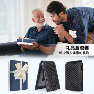 Tarjetero para hombre de microfibra 3 en 1 con protección antidemagnetización para tarjetas de crédito - Product Image 4