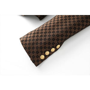 HIGH STREET Newest SS Designer Jacket <span class=keywords><strong>Mujer</strong></span> Doble botonadura Slim Fitting Monogram Jacquard Blazer - Product Image 3