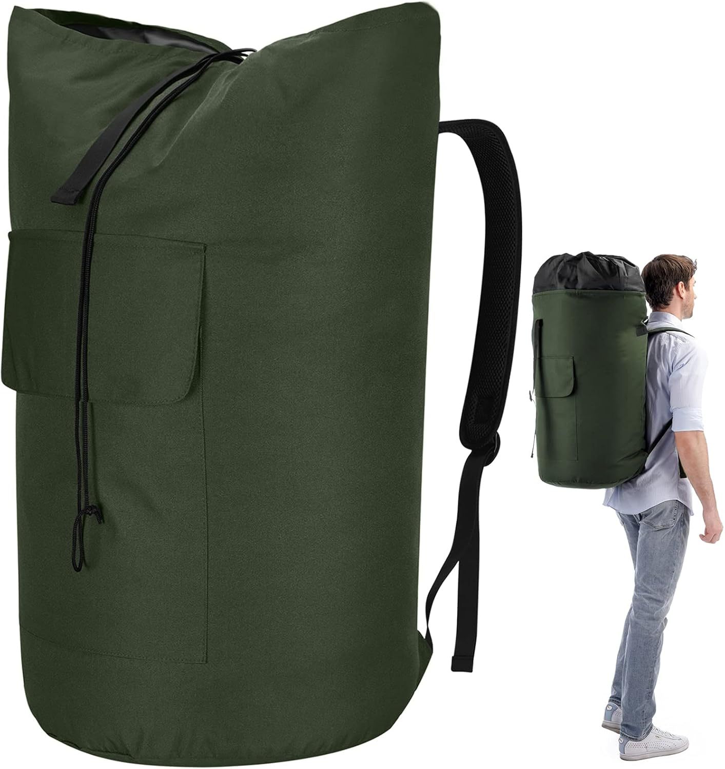 Vert armée - 38,1 longueur x 38,1 largeur x 71,1 hauteur cm