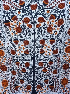 Couverture en coton brodée Suzani, drap de lit, couvre-lit, broderie Suzani Ouzbek, tapis mural Suzani, décoration bohème pour la maison, vente en gros B2B - Product Image 4