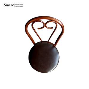 <span class=keywords><strong>Chaise</strong></span> moderne en bois de hêtre massif avec assise en PU et dossier en bois courbé pour mariage, banquet et café-bistro - Product Image 2