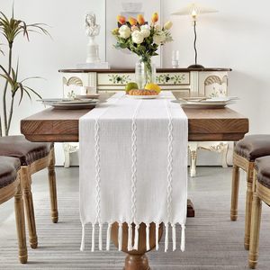 <span class=keywords><strong>Camino</strong></span> <span class=keywords><strong>de</strong></span> <span class=keywords><strong>Mesa</strong></span> Estilo Macramé Boho, Caminos <span class=keywords><strong>de</strong></span> <span class=keywords><strong>Mesa</strong></span> <span class=keywords><strong>de</strong></span> 72 Pulgadas <span class=keywords><strong>de</strong></span> Largo, Decoración Tejida para el Hogar Estilo Rústico, 12x72 Pulgadas - Product Image 2