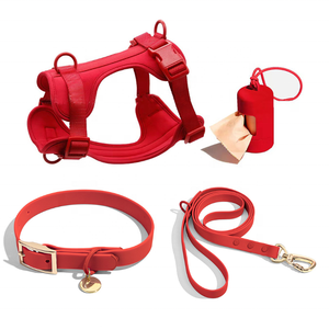 Conjunto de <span class=keywords><strong>Collar</strong></span>, Correa y Arnés para Perro 4 en 1, Cómodo, con Materiales de Nailon y PVC, Decoración Metálica Reflectante - Product Image 5